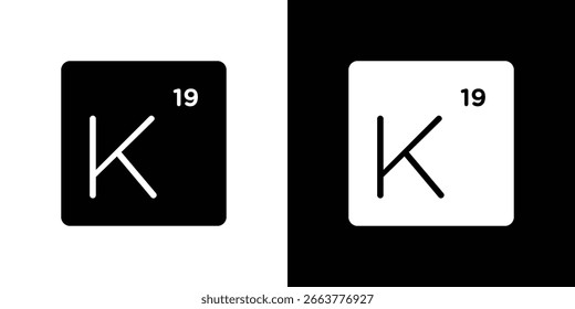Potassium icon illustration in flat style. icon template color editable.