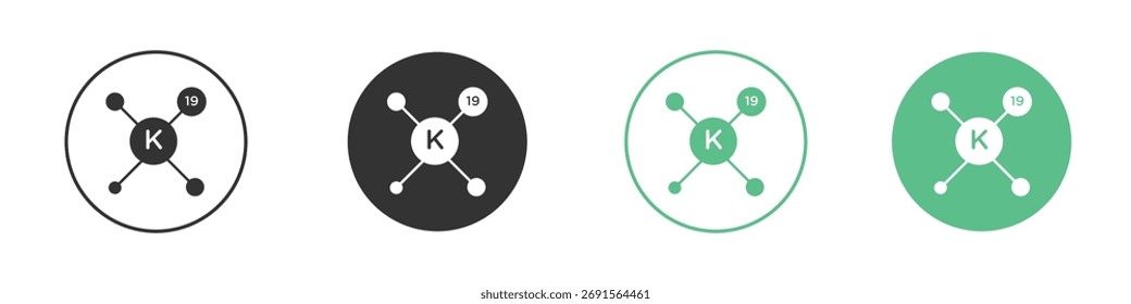 Potassium icon set. for mobile concept and web design.