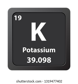 Potassium K Chemical Element Icon Chemical Stock Vector (Royalty Free ...