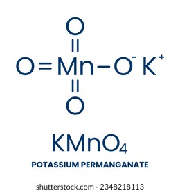 Potassium permanganate chemical formula structure icon label sign design vector