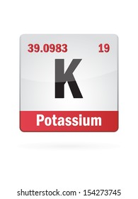 Potassium Symbol Illustration Icon On White Background