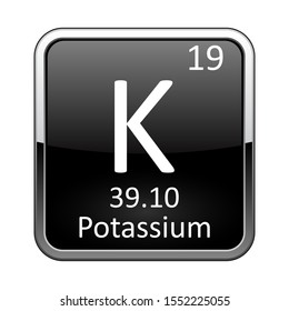 Potassium Symbolchemical Element Periodic Table On Stock Vector ...