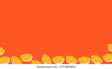 Potato Au Gratin Pattern with Baked Dish Illustration Flat Vector Style