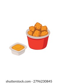 potato bites vector illustration isolated white background
