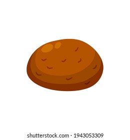 Potato. Brown root vegetable. Natural farm product. Flat illustration