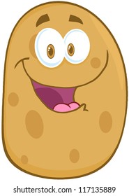 Potato Cartoon Mascot Character