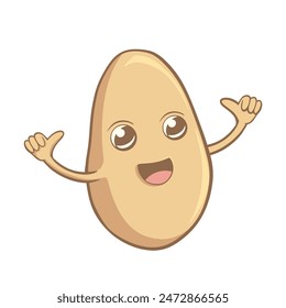 potato cartoon mascot vector editable