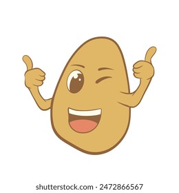Vector de mascota de dibujos animados de papa editable
