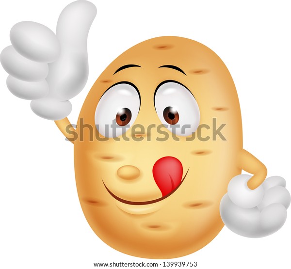 Potato Cartoon Thumb Stock Vector (Royalty Free) 139939753