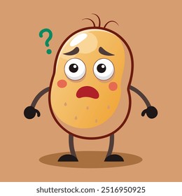 Potato character design. Potato vector. Potato cartoon on white background