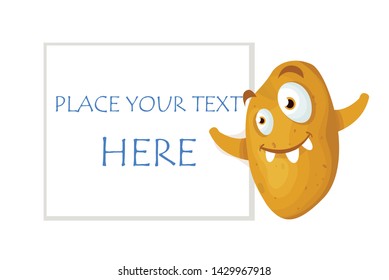 potato character vector with banner
