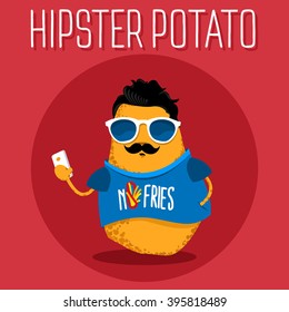 Potato Character Vector Design.