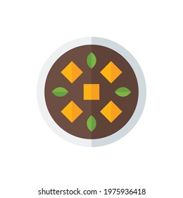 Potato Cheese Soup Flat Icon Logo Illustration Vector Isolated. Mexican Food and Restaurant Icon-Set. Suitable for Web Design, Logo, App, and Upscale Your Business.