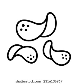 potato chip icon vector design template in white background