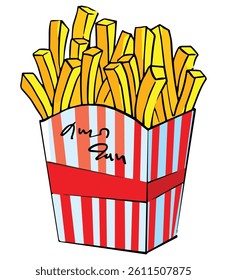 Potato chip package illustration vector