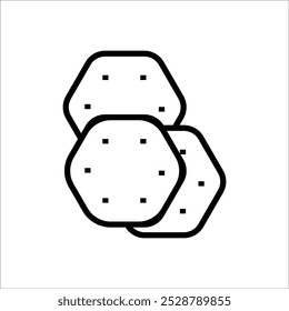 potato chip vector icon line template