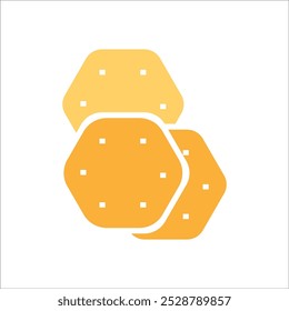 potato chip vector icon line template