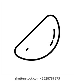 potato chip vector icon line template