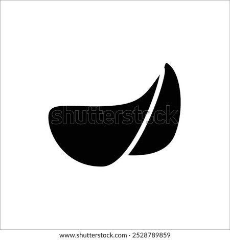 potato chip vector icon line template
