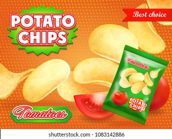 Potato chips ads with tomatoes Advertising