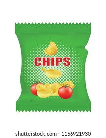 Potato chips bag. vector illustration 