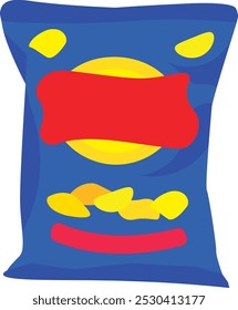 Potato chips blue color foreign flavor