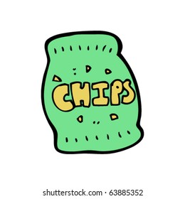 caricatura de papas fritas