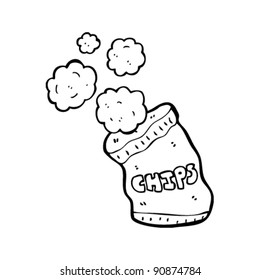 caricatura de papas fritas