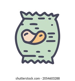 potato chips color vector doodle simple icon