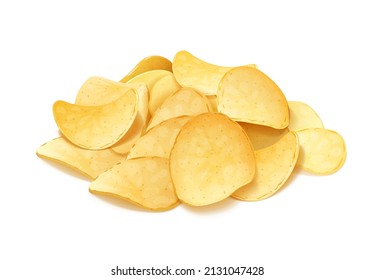 Potato chips. Fast-food. Isolated on white background. Eps10 vector illustration.