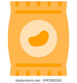 potato chips icon with flat style