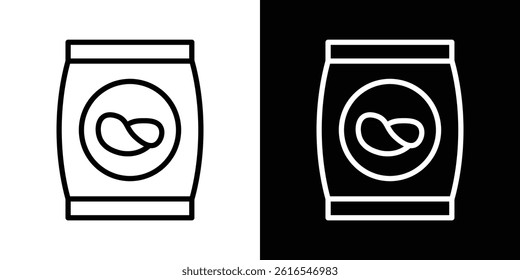 Potato chips icon icons and symbol set. trendy illustration