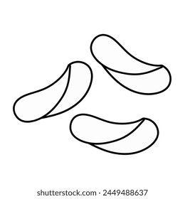 Icono de papas fritas aislado sobre fondo blanco. Ilustración vectorial.