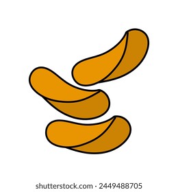 Potato chips icon isolated on white background. Vector illustration.