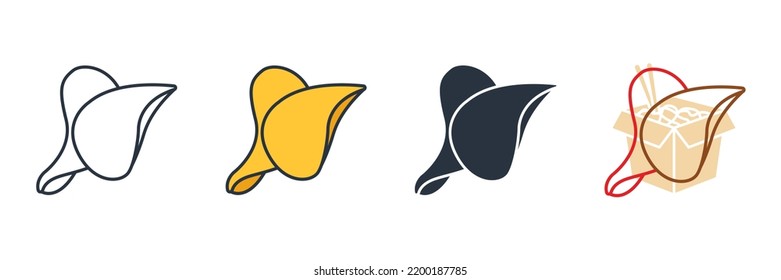 potato chips icon logo vector illustration. potato chips symbol template for graphic and web design collection