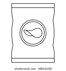 Potato chips icon. Outline illustration of potato chips vector icon for web