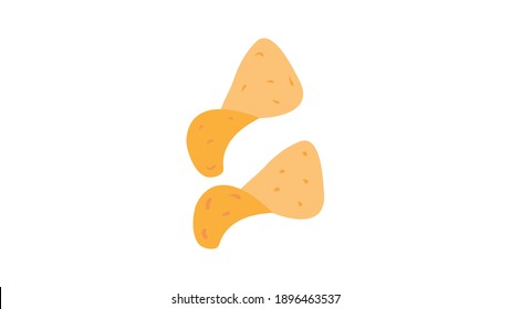 Potato chips icon. Realistic illustration of potato chips vector icon for web design isolated on white background