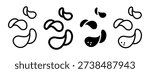 Potato chips icon set, Linear style sign for mobile concept and web design, vector 10 eps.