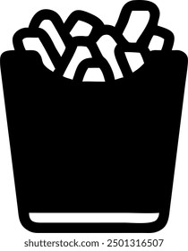 Potato chips icon, simple design. 