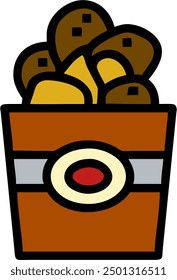 Potato chips icon, simple design. 