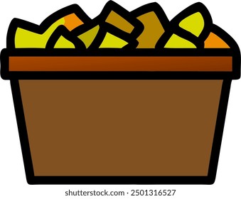 Potato chips icon, simple design. 