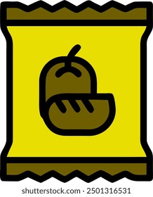 Potato chips icon, simple design. 