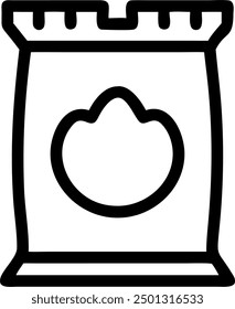 Potato chips icon, simple design. 