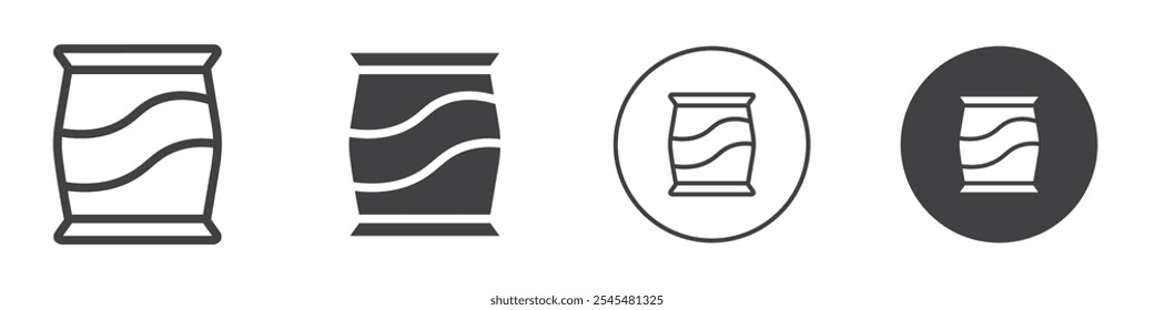 Potato chips icon Simple outline vector logo