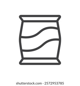 Potato chips icon Simple outline vector logo
