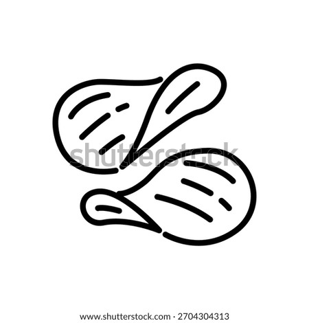 potato chips icon vector, line style icon