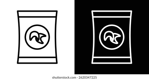 Potato chips icon vector for web and mobile app. Symbol isolated.