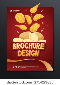 Ilustración de papas fritas Diseño de Plantilla de volante