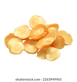 Potato Chips Isolated Detailed Hand Drawn Painting Illustration