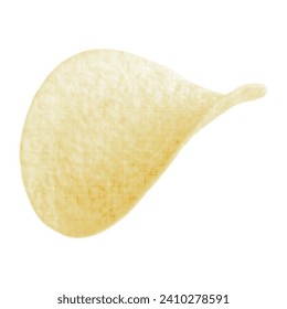 potato chips, one, isolated on white background